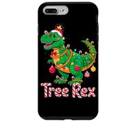 TREE REX Christmas Costume T-Rex Dinosaur Xmas Light Family Custodia per iPhone 7 Plus/8 Plus