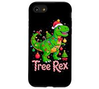 TREE REX Christmas Costume T-Rex Dinosaur Xmas Light Family Custodia per iPhone SE (2020) / 7/8