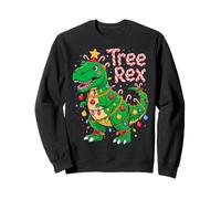 Tree Rex Christmas Costume T-Rex Dinosaur Xmas Light Family Felpa