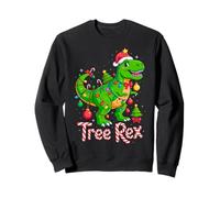 Tree Rex Christmas Costume T-Rex Dinosaur Xmas Light Family Felpa
