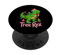 TREE REX Christmas Costume T-Rex Dinosaur Xmas Light Family PopSockets PopGrip Adesivo