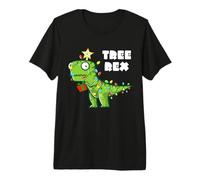 Tree Rex Cute Christmas Dinosaur Maglietta Premium