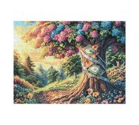 Tree Root Cottage Forest Wild Nature Rural Countryside Beautiful Puzzle 500 Pezzi Gioco Creativo Per Ragazzi Intelligenza Educativa Rompicapo Idea Regalo Per Figlio A Natale E Compleanno 500 PCS