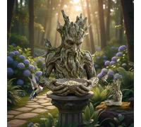 Tree-Shaped Bird Feeder Sculptures, Tree-Mounted Outdoor Sculpture Bird Feeder, Hidden Keyhole Hanger, A Tree-Integrated Bird Feeding Sculpture, for Outdoor, Fences (2 pezzi)