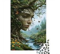 Tree Spirit Goddess Puzzle Nature Mother Art 1000 Pezzi Carta Riciclata Per Donne, Regali Per Uomini Puzzle Per Adulti Gioco Educativo E Stimolante 52x38cm/1000pcs