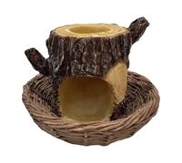 Tree Stump Bird Feeder - Outdoor Bird Feeding Station, Wild Birds Tray with Stable Base, Garden Accessory Lightweight and Easy Use, Parrots Cockatiels Finches Lovebirds Budgies Canary