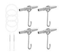 Tree Taps for Syrup, 4-Piece Maple Tapping Kit with Spiles, Tubing Drops and Cleaning Brushes, Sturdy Maple Tap Set for Extracting Sap from All Trees, Easy Syrup Making Equipment