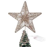 Tree Topper - Battery Powered LED Star | Christmas Tree Decoration Light | Holiday Star Topper - Festival Wedding Party Office New Year Bar Home Decorative Lighting Ornament