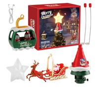 Tree Topper, Holiday Rotating Treetop Decoration, LED Light and Music Feature, Eye-Catching Christmas Ornament, Festive Motion Display, Home Winter Party Decor for Trees, Seasonal Celebration Accent