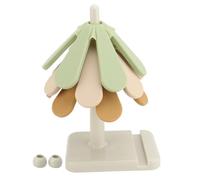 Tree Trivet Heat Tolerant Pads | Folding Design for Easy Storage | Scald Guard for Kitchen Countertops/Dining Tables | 3 - Piece Insulation Mat Set (Base quadrata)