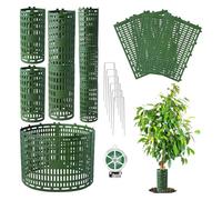 Tree Trunk Protector - 10 pezzi ABS Tree Guard 38,1 x 25,4 cm, protezione solare da Trunk Cover con stakes, Trono Bark Protector from Animals for Garden Orchard Backyard Landscaping Driveway Park