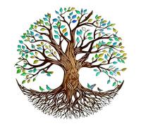 Tree Wall Decor - Tree Wall Decor Hangable Sculpture | Multi Colored Leaves Hangable For Outdoor Garden Office Patio Indoor Porch Kitchen Living Room Bedroom | 30x30cm/11.81x11.81 Inches