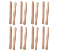 Tree2018 - Clave classiche in legno, strumento musicale a percussione, bacchette ritmiche in legno duro naturale lunghe 20 cm, migliori delle bacchette da batteria, per adulti e bambini, 8 coppie