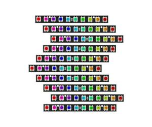 Treedix 10x10 RGB LED Light Stick Matrix, Indirizzabile 10 Bit LED RGB con Scheda Driver Integrata, DC 5V compatibile con Arduino e Raspberry Pi