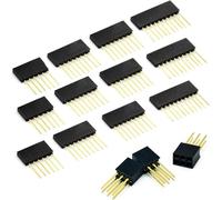 Treedix 4 Set di Perni Stacking Headers Kit Teste Femminili Staccabili Compatibile con Arduino UNO R3 (15 pz in totale)
