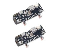 Treedix Breadboard - Modulo di alimentazione 3,3 V/5,5 V, dotato di porta di ricarica USB tipo C, porta di uscita tipo A e slot per batteria, moduli di ricarica per breadboard