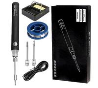 Treedix Kit di Saldatore Elettrico USB, 8W Saldatore con Temperatura Regolabile da 330 a 450℃, Saldatore Elettrico, Cavo USB, Supporto per Saldatura, Tre Punte in Ferro per Saldatura