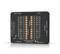 Treedix Tester cavo USB C, tester cavo dati, tester USB per tipo C, USB-A 3.0, Micro-B 3.0, Micro-B 2.0, Mini-B 2.0 e cavo Lightning controllando i LED