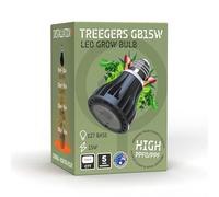 Treegers LED GROW BULB GB15W Grow Light Bulb 15W, E27 Grow Light for Plants Full Spectrum, LED Grow Bulb with High PPFD for Indoor Plants, Seeding Vegetables, 1 Pack by Treegers
