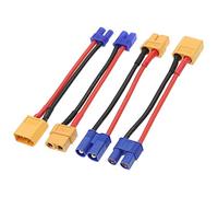 Treehobby 4 PZ RC XT60 a EC2 e EC3 Spina Femmina Connettore Adattatore Maschio per Lipo NiMH NiCd Caricabatteria ESC