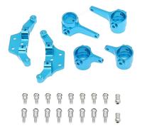 Treehobby 6 pezzi in lega di alluminio anteriore e posteriore sterzo Cup Shock Mount set compatibile con WLtoys K969 K979 K989 K999 P929 P939 1/28 RC auto parti di aggiornamento (blu)
