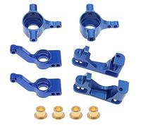 Treehobby, blocco di sterzo in lega di alluminio e blocchi di sterzo, mozzi a C per asse sinistro e destro, per Traxxas 1/10 Slash 4x4 Stampede Rustler 4WD RC auto sostituisce per parti (blu navy)