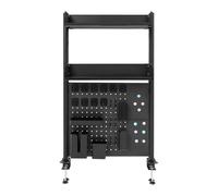 Treeisland Mensola da scrivania con morsetto, organizer da scrivania, con morsetto, per ufficio, scrivania, parete degli attrezzi, colore nero