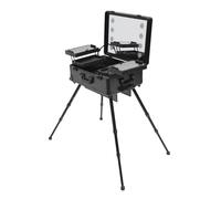 Treeisland Valigetta cosmetica trolley, per trucchi, multifunzione, con rotelle, per centri di bellezza, saloni, Nero , Trolley per cosmetici