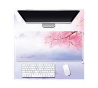 Treer 3D Giappone Sakura Stampa Tappetino Mouse, Tappetino Mouse XXL/XL/L, Tappetino Mouse Gaming con Base Gomma Antiscivolo e Bordi Cuciti, Mouse Pad per Ufficio e Casa (600 * 300mm,Sakura 5)