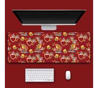 Treer 3D Peonia Stampa Tappetino Mouse, Tappetino Mouse XXL/XL/L, Tappetino Mouse Gaming con Base Gomma Antiscivolo e Bordi Cuciti, Mouse Pad per Ufficio e Casa (Amore,800x300mm)