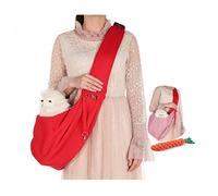 Treer 5kg Borsa Cane, Borsa per Cani Piccola Taglia Borsa Cane Taglia Piccola Marsupio per Cani Borsa a Tracolla per Cucciolo di Gatto Piccoli Animali Viaggio (M,Rosso)