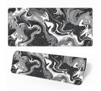 Treer Arte Astratta Tappetino Mouse, Tappetino Mouse XXL/XL/L, Tappetino Mouse Gaming con Base Gomma Antiscivolo e Bordi Cuciti, Mouse Pad per Ufficio e Casa (Grigio,600x300mm)