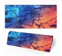 Treer Arte Astratta Tappetino Mouse, Tappetino Mouse XXL/XL/L, Tappetino Mouse Gaming con Base Gomma Antiscivolo e Bordi Cuciti, Mouse Pad per Ufficio e Casa (Arancione,700x300mm)