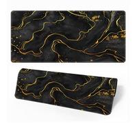 Treer Arte Astratta Tappetino Mouse, Tappetino Mouse XXL/XL/L, Tappetino Mouse Gaming con Base Gomma Antiscivolo e Bordi Cuciti, Mouse Pad per Ufficio e Casa (Nero,700x300mm)