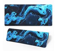 Treer Arte Astratta Tappetino Mouse, Tappetino Mouse XXL/XL/L, Tappetino Mouse Gaming con Base Gomma Antiscivolo e Bordi Cuciti, Mouse Pad per Ufficio e Casa (Blu B,800x300mm)
