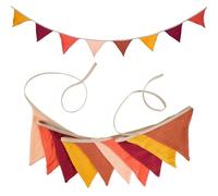 Treer Bandierine Colorate Autunnali Compleanno Bandiere Triangolari Ghirlanda di Bandierine Decorazione Festa Festone Striscione (Giallo arancio)