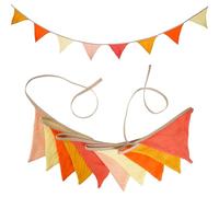 Treer Bandierine Colorate Autunnali Compleanno Bandiere Triangolari Ghirlanda di Bandierine Decorazione Festa Festone Striscione (Arancione)