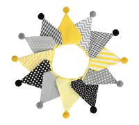 Treer Bandierine Colorate in Tessuto,Compleanno Bandiere Triangolari Ghirlanda di Bandierine Decorazione Festa Festone Striscione per Compleanno Giardino (H)