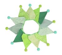 Treer Bandierine Colorate in Tessuto,Compleanno Bandiere Triangolari Ghirlanda di Bandierine Decorazione Festa Festone Striscione per Compleanno Giardino (Verde)