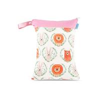 Treer Borsa per Pannolini Bambino Borsa Impermeabile con Doppia Cerniera Moda Stampata Riutilizzabile e Lavabile Sacchetto del Organizer per Neonato Pannolini e Biberon (Coniglio Leone)