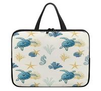 Treer Borsa Porta PC 10-17 Pollici, Modello Tartaruga Custodia Laptop con Manico, Borsa PC Impermeabile Unisex, Laptop Bag con Cerniera, Custodia Notebook (Beige,12 pollici)