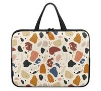 Treer Borsa Porta PC 10-17 Pollici, Serie Stone Custodia Laptop con Manico, Borsa PC Impermeabile Unisex, Laptop Bag con Cerniera, Custodia Notebook (Cammello,17 pollici)