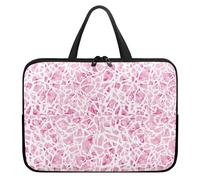Treer Borsa Porta PC 10-17 Pollici, Serie Stone Custodia Laptop con Manico, Borsa PC Impermeabile Unisex, Laptop Bag con Cerniera, Custodia Notebook (Rosa,12 pollici)