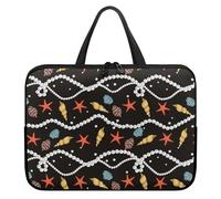 Treer Borsa Porta PC 10-17 Pollici, Stampa di Stelle Marine Custodia Laptop con Manico, Borsa PC Impermeabile Unisex, Laptop Bag con Cerniera, Custodia Notebook (Nero,15 pollici)