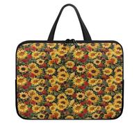 Treer Borsa Porta PC Stampa di Girasole, 10-17 Pollici Custodia Laptop con Manico Unisex, Borsa PC Impermeabile, Laptop Bag con Cerniera, Custodia Notebook (Rosso,13 pollici)