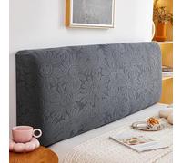 Treer Copri Testata Letto Matrimoniale Singolo, Copertura per Testiera Girasole 3D Copertura Protettiva Elastica et Lavabile Antipolver per Decorazione All-Inclusive (Grigio scuro,180cm)