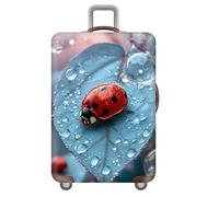 Treer Copri Valigia Elasticizzato Grande Media Piccola, Valigia Coprivaligia Elastico Bagaglio da Viaggio Copertura Lavabile Ottimo per 18-32 pollici (XL,Coccinella rossa)