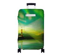 Treer Copri Valigia Elasticizzato Grande Media Piccola, Valigia Coprivaligia Elastico Bagaglio da Viaggio Copertura con Cerniera e Tasca Lavabile Ottimo per 18-32 Pollici (Faro marino 10,XL)