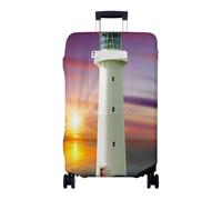 Treer Copri Valigia Elasticizzato Grande Media Piccola, Valigia Coprivaligia Elastico Bagaglio da Viaggio Copertura con Cerniera e Tasca Lavabile Ottimo per 18-32 Pollici (Faro marino 6,XL)