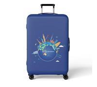 Treer Copri Valigia Elasticizzato Grande Media Piccola, Valigia Coprivaligia Elastico Bagaglio da Viaggio Copertura Lavabile Ottimo per 18-32 pollici (Viaggi globali 1,M)
